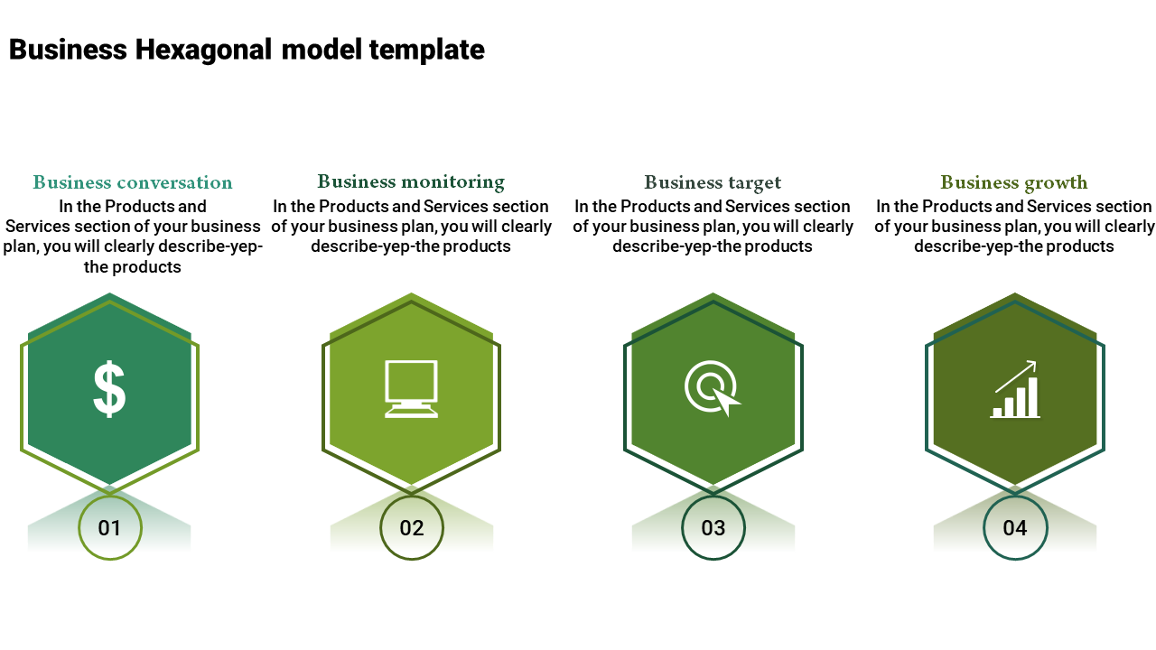 Free - Top Business PowerPoint Templates - Hexagonal Model